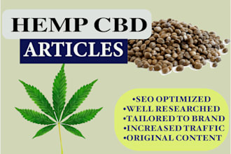 write SEO optimized articles on hemp