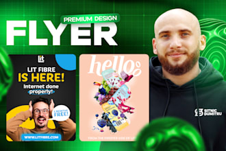 design premium quality flyer for you