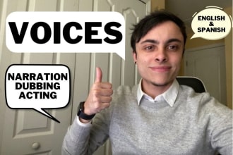 deliver professional english and spanish voice over work