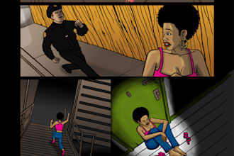create awesome comic book or graphic novel page