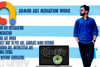 integrate admob, unity ads, inapp purchases in unity3d game
