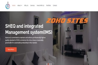 create responsive business website on zoho sites