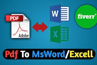 convert pdf to word or scanned pdf to word and excel