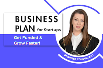 write a professional business plan and financial plan for your startup