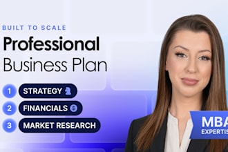 prepare an investor ready business plan and financial plan for your startup