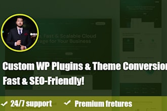 code a custom wordpress plugin and convert HTML, figma, PSD to a theme