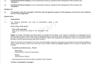 draft your copyright assignment