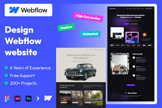 design interactive webflow website or figma to webflow