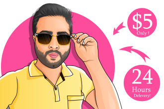 draw your cartoon caricature within 24 hours