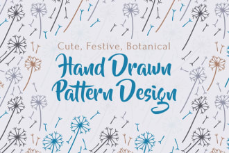 create a unique hand drawn pattern design in vector