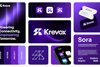 design minimalist business logo, branding kit and brand identity guidelines