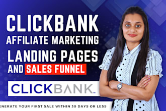 build clickbank affiliate marketing sales funnel or landing page