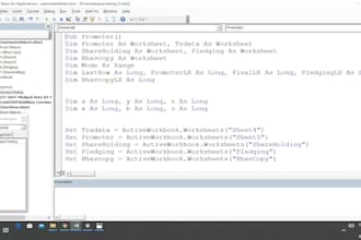create projects in vba to automatic reports
