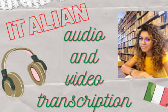 do italian audio and video transcription