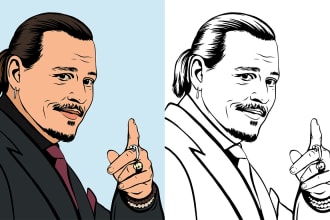 draw a vector portrait from your photo in 24 hours