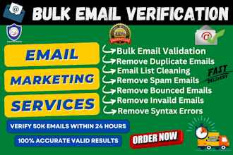 do bulk email verification, validation, and email list cleaning