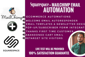 integrate squarespace with mailchimp set up email autoresponder, campaign, popup