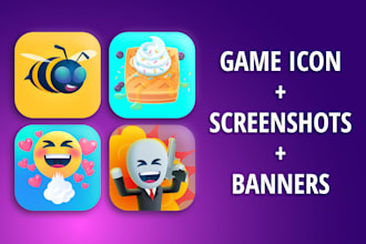 design a professional game icon and screenshots in 2d