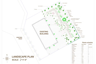 creat an architectural site plan and landscape design