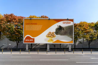 a design yard sign, signboard, signage, billboard, outdoor advertisement
