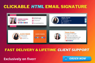 quickly create a clickable HTML email signature