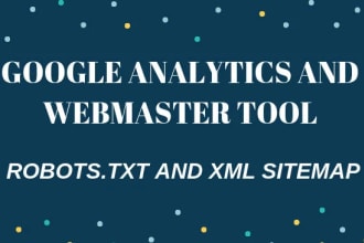 setup google analytics webmaster tools robot txt and sitemap