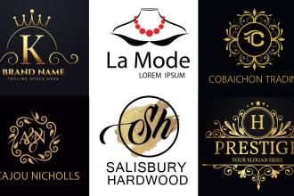 do luxury initial letters monogram logo design