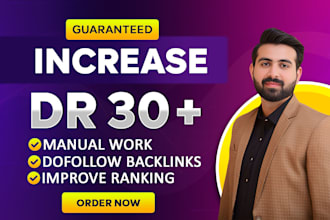 boost increase ahrefs DR domain rating upto 30 plus