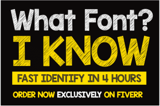 identify or find font from any logo, image, pdf, website