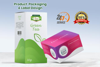 design product packaging, creative label, subscription box, product shipping