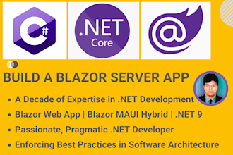 develop web application using blazor server side