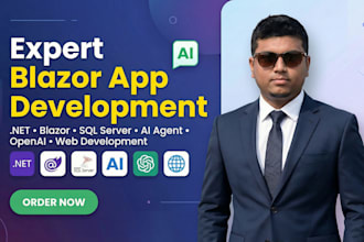 develop web application using blazor server side