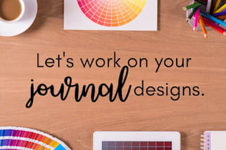 create custom covers pages for journals planners notebooks books, for KDP