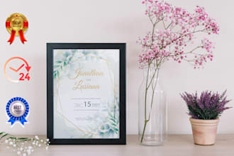 create event invitations, flyers, poster, brochures, etc