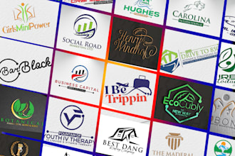 do a 5 professional logo with source files