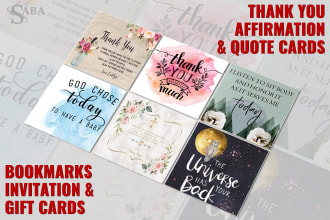 do voucher design, thank you card, affirmation and gift card