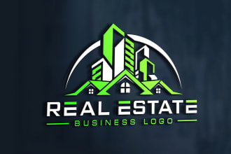 design real estate logo with branding kit