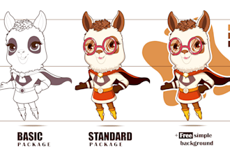 do character design, cartoon character and mascot for you