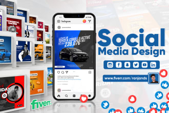 do professional social media post design, banner, ads
