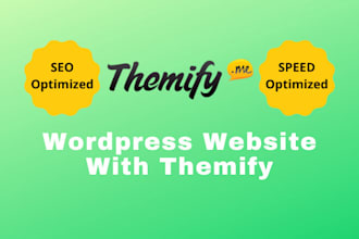 design and create  wordpress website with themify
