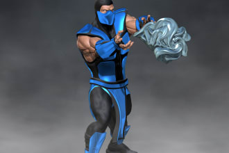 3d character modeling or sculpting for printing