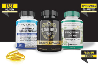 create supplement label design for your product