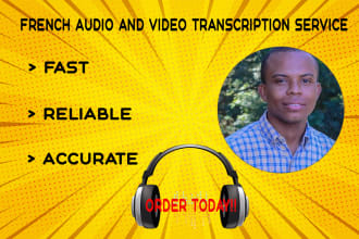 transcribe any french audio fast
