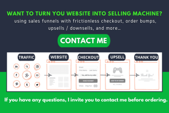 design wordpress sales funnel landing page or click funnels