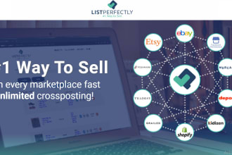 crosspost products on every marketplace through listperfectly, vendoo