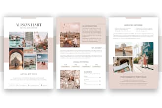 design a media kit, speaker sheet or price guide