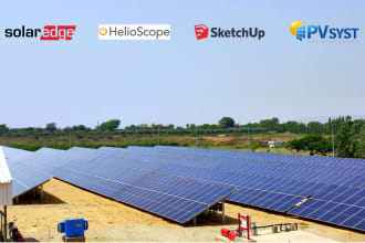 design pv solar system using helioscope pvsyst sketchup and solaredge