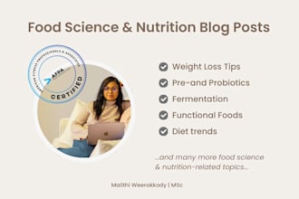 write a blog post related to food science and nutrition