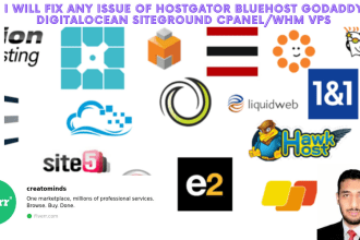 fix any issue of bluehost hostgator godaddy digitalocean siteground cpanel whm
