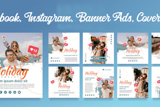 do attractive instagram post and facebook post
